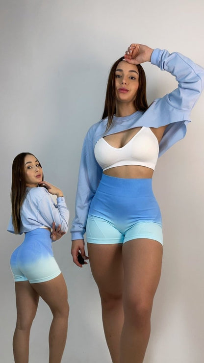 TOTAL LOOK SHORT DEGRADADO,TOP Y BUZO - Fitzone_ctg