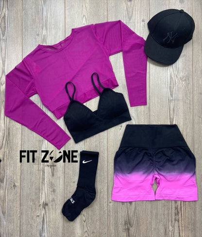 TOTAL OUTFIT SHORT SIN COSTURA DEGRADADA - Fitzone_ctg