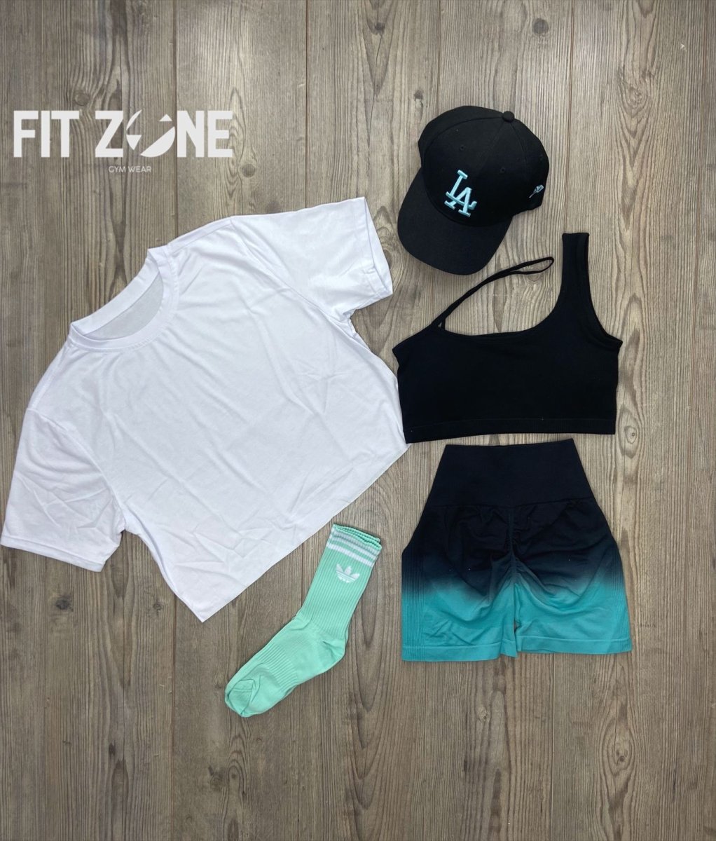 TOTAL OUTFIT SHORT SIN COSTURA DEGRADADO NEGRO - Fitzone_ctg