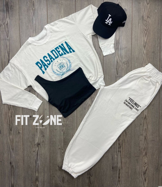 Trio basic joggers clasic+ top + buzo pasadena - Fitzone_ctg