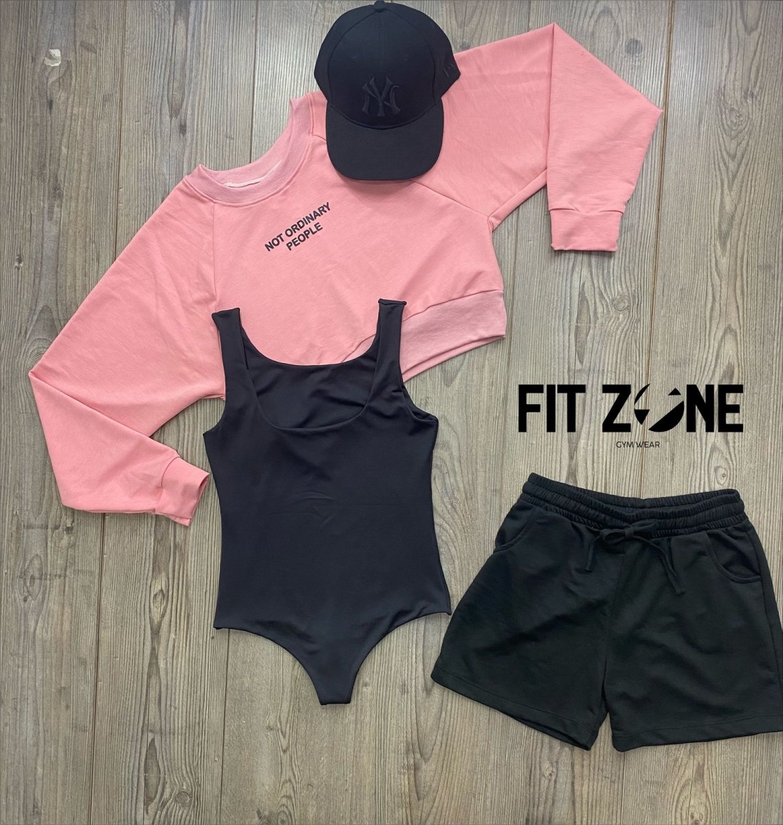 Trio basic short + top  + buzo los angeles marfil (Copy) - Fitzone_ctg