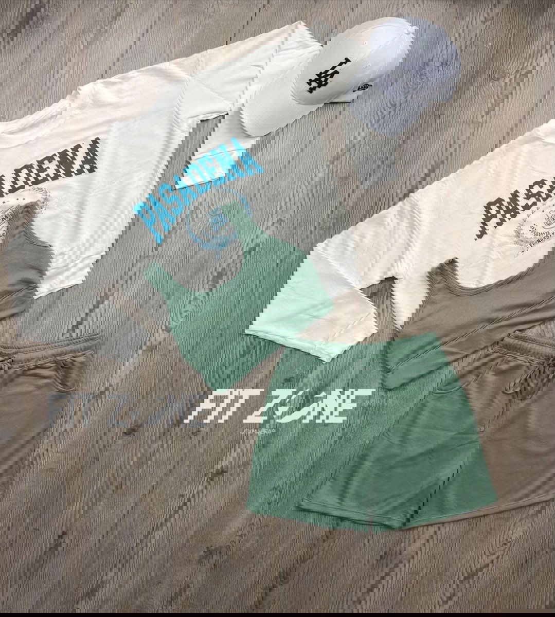 Trio basic short + top  + buzo pasadena marfil - Fitzone_ctg