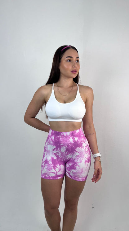 Stampa short Blanco Morado