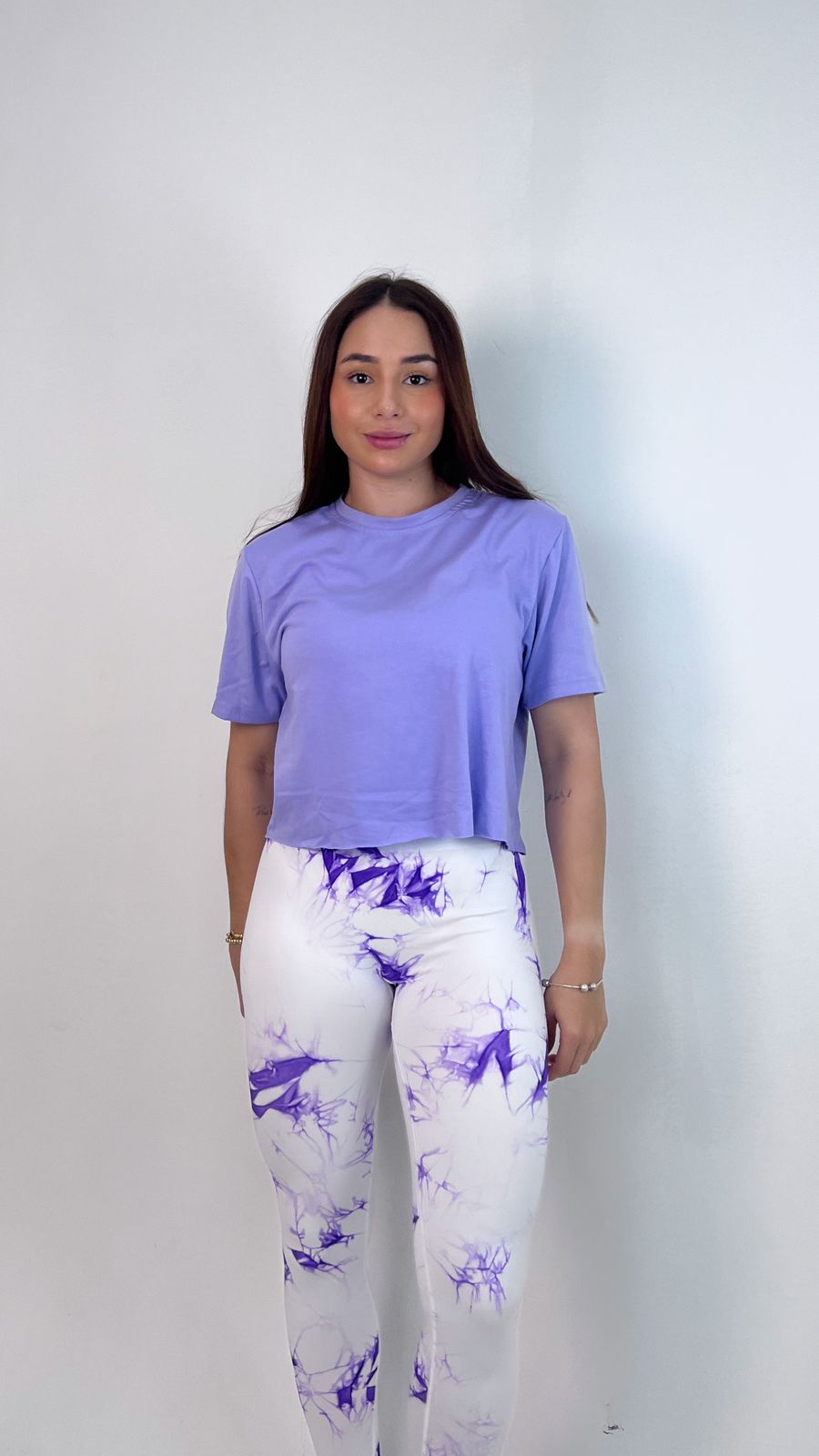 Stampa licra Blanca lila