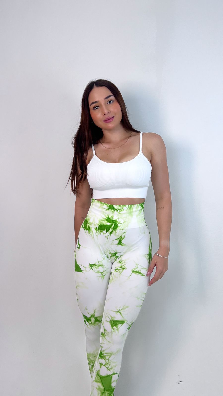 Stampa licra Blanca verde