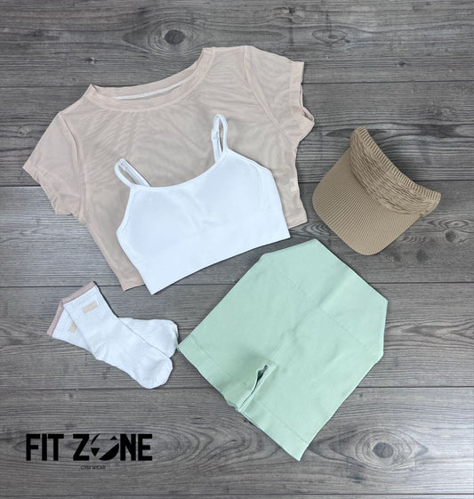 TOTAL LOOK SHORT, TOP Y MALLA CORTA