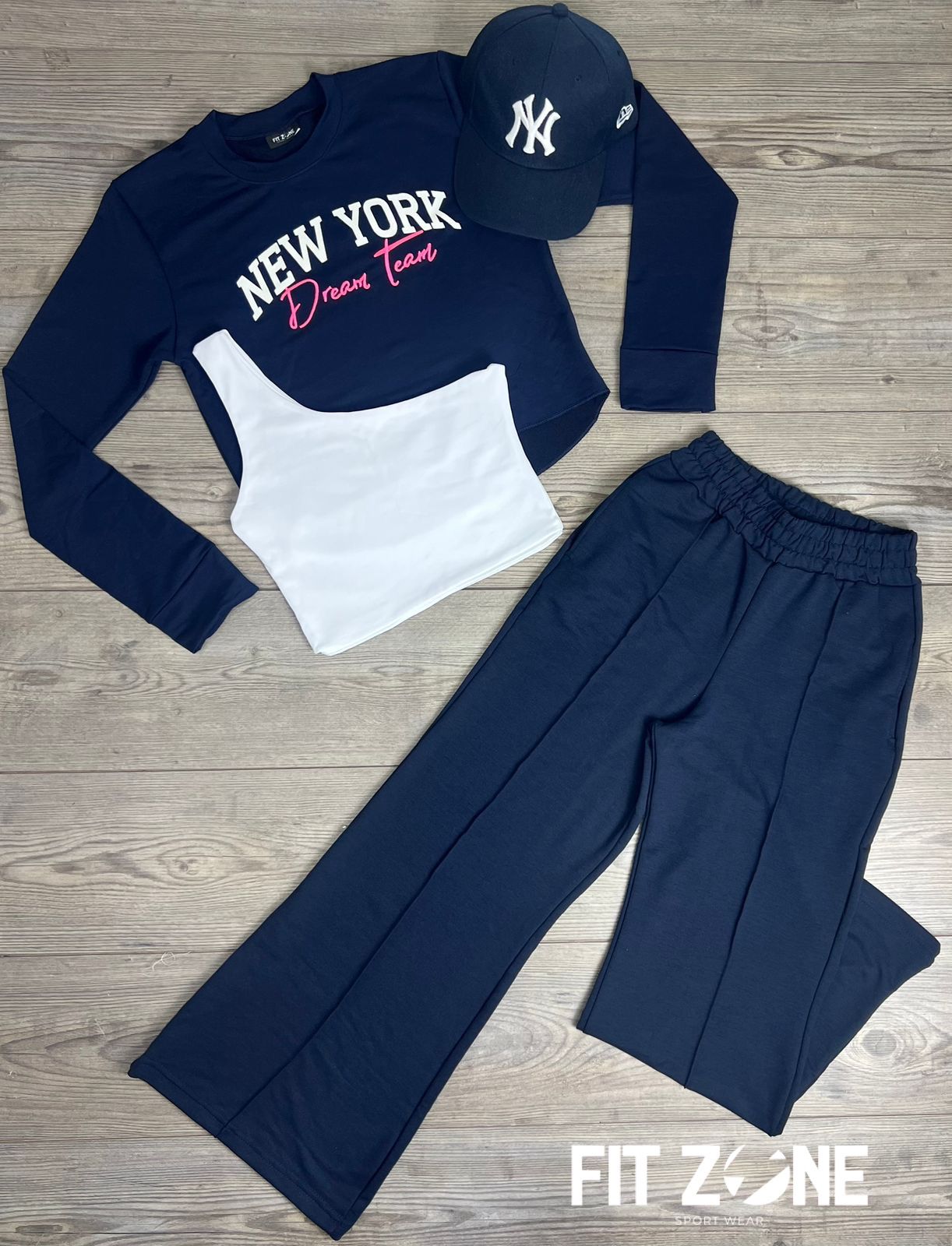 TOTAL LOOK CROP TOP+BUZO+JOGGER