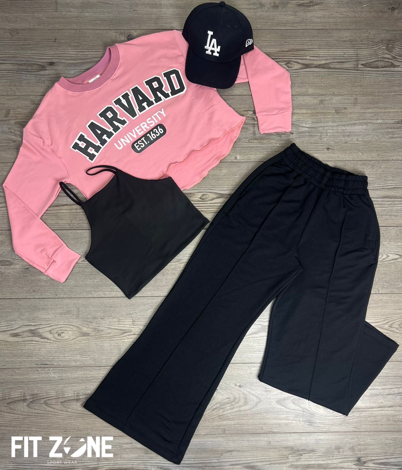 TOTAL LOOK CROP TOP+BUZO+JOGGER