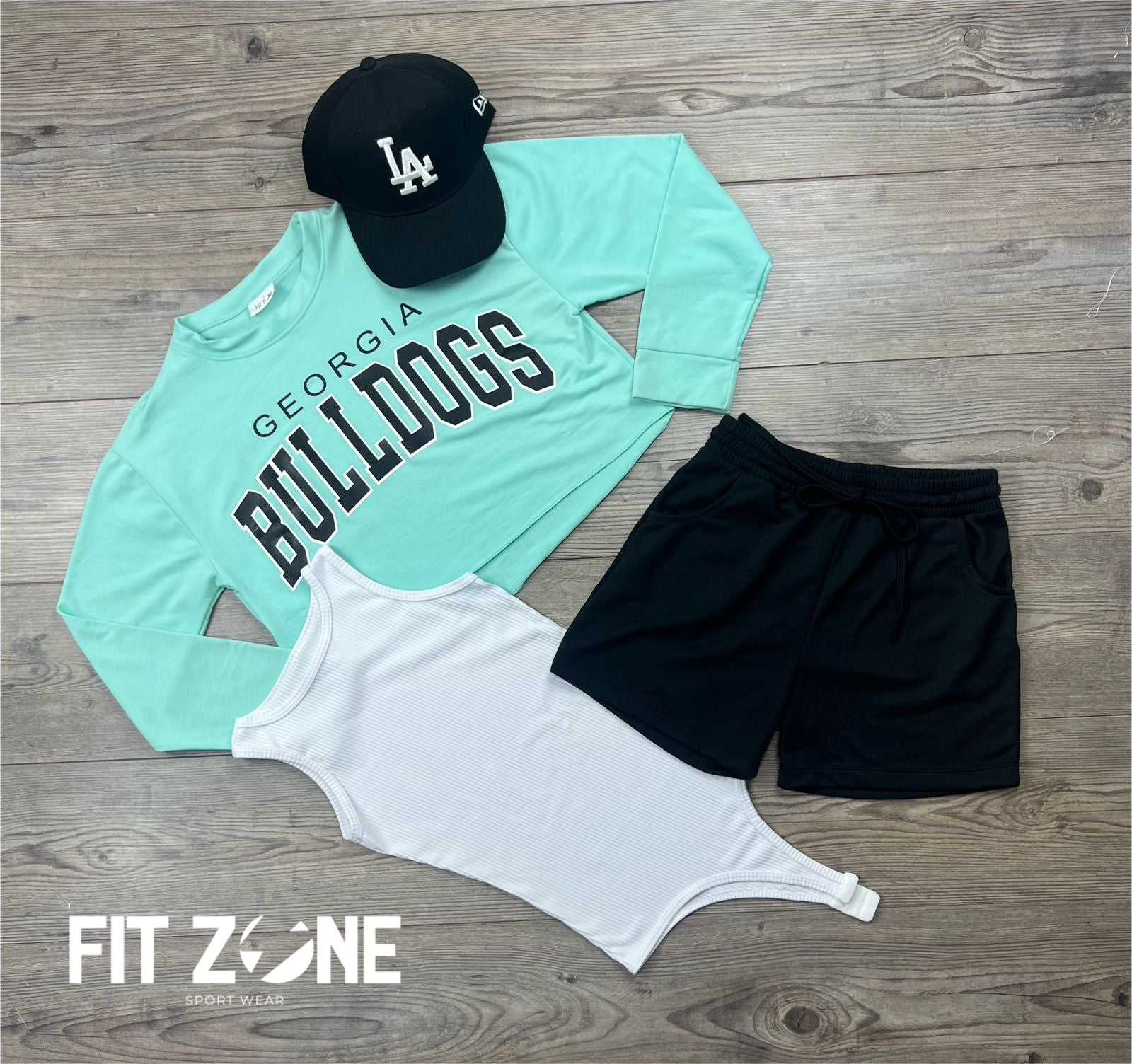 TOTAL LOOK BODY RIB+BUZO+SHORT ALGODÓN