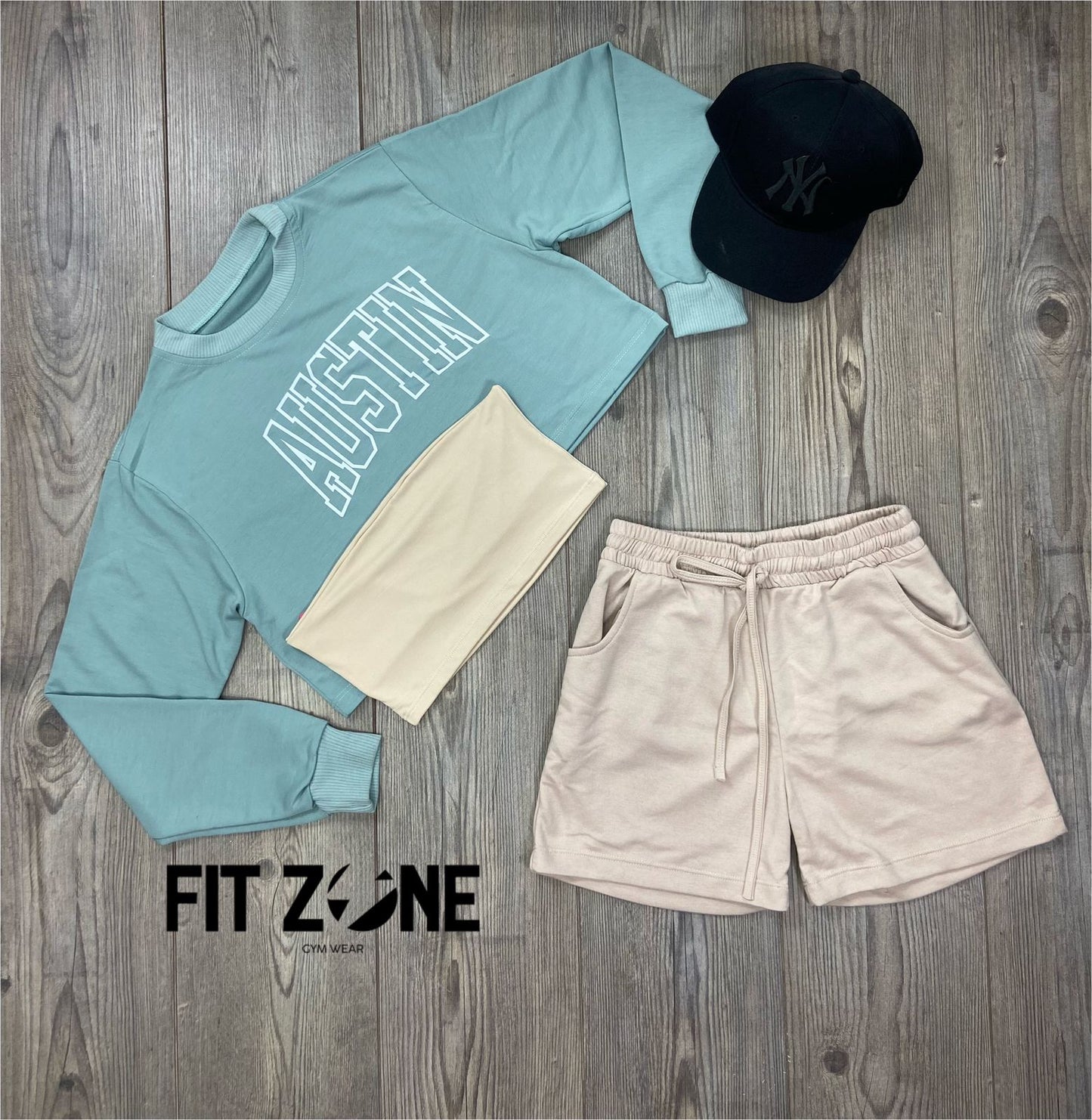 Trio basic short + top o body + buzo austin