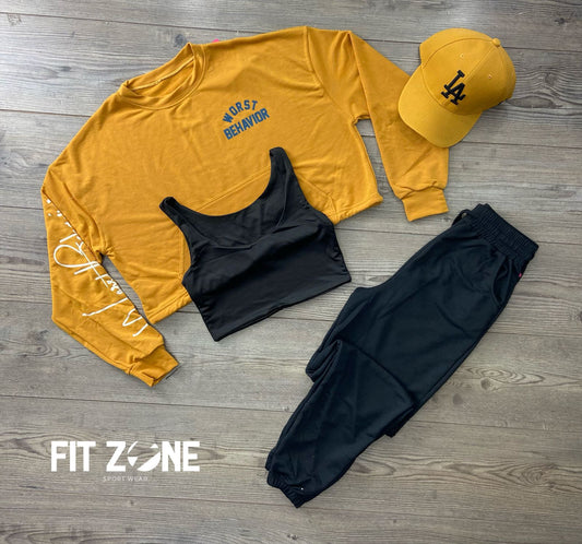 TOTAL LOOK CROP, JOGGER Y BUZO ALGODÓN