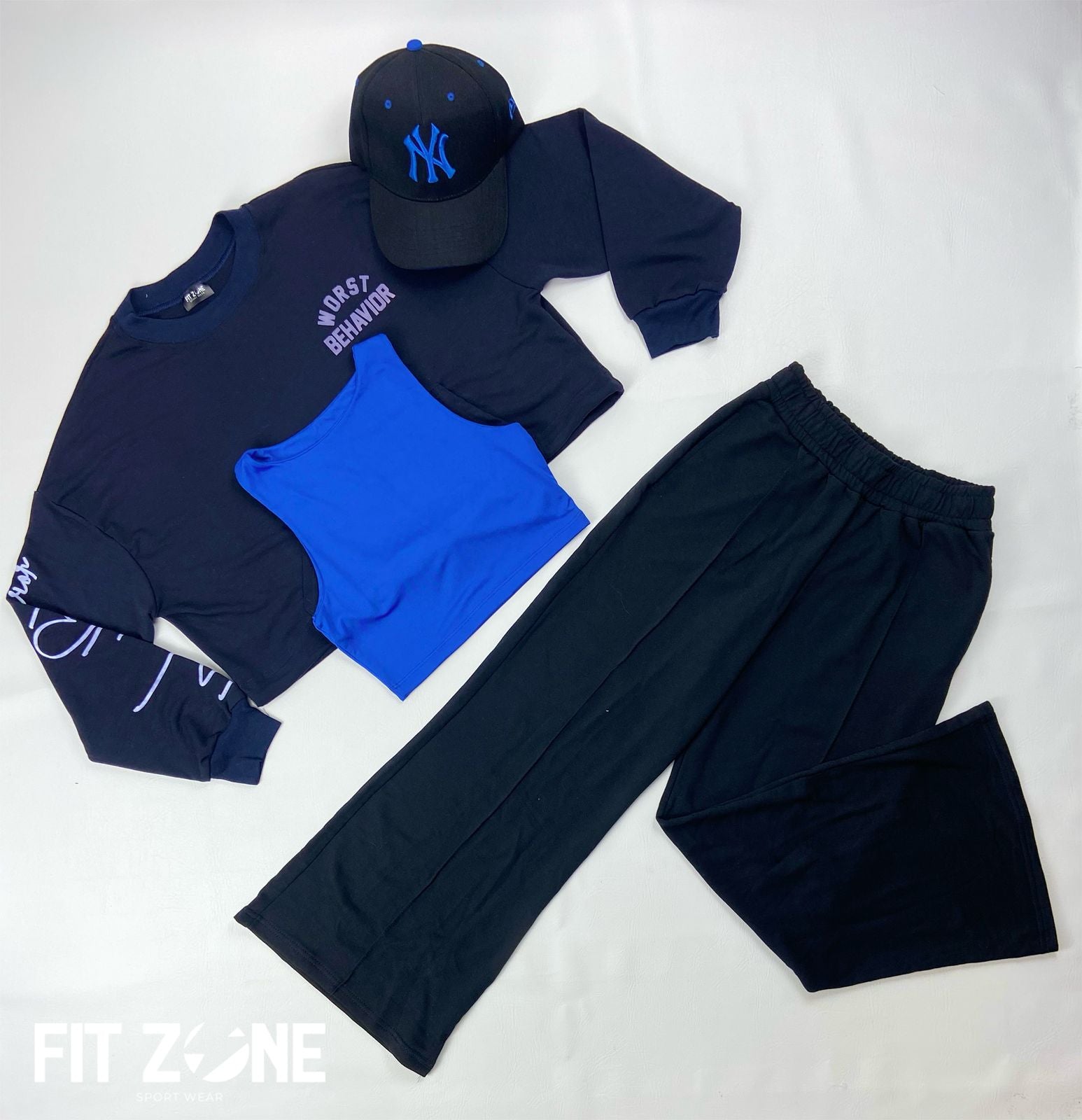 TOTAL LOOK CROP+PANT+BUZO CORDÓN