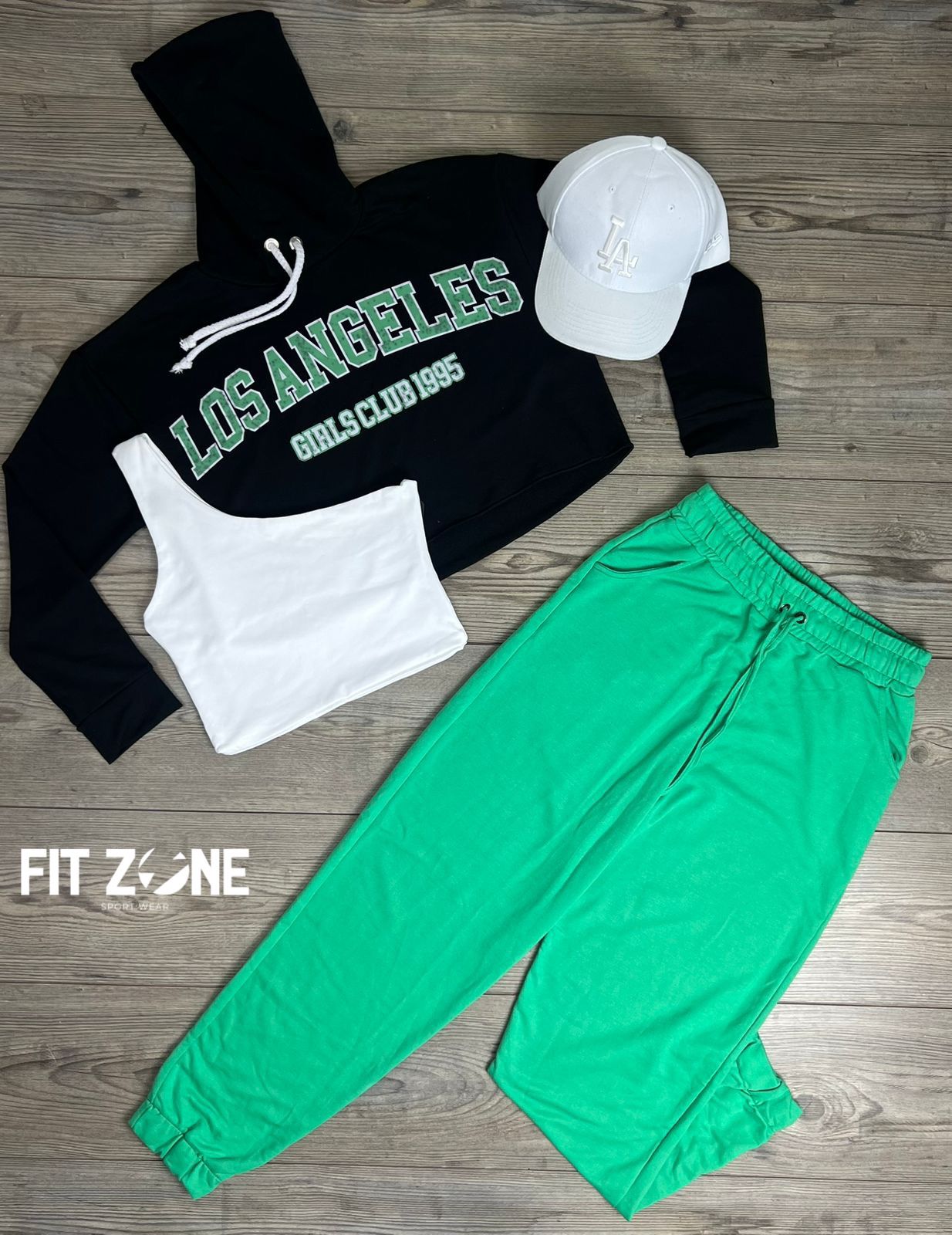 TOTAL LOOK CROP TOP+BUZO+JOGGER