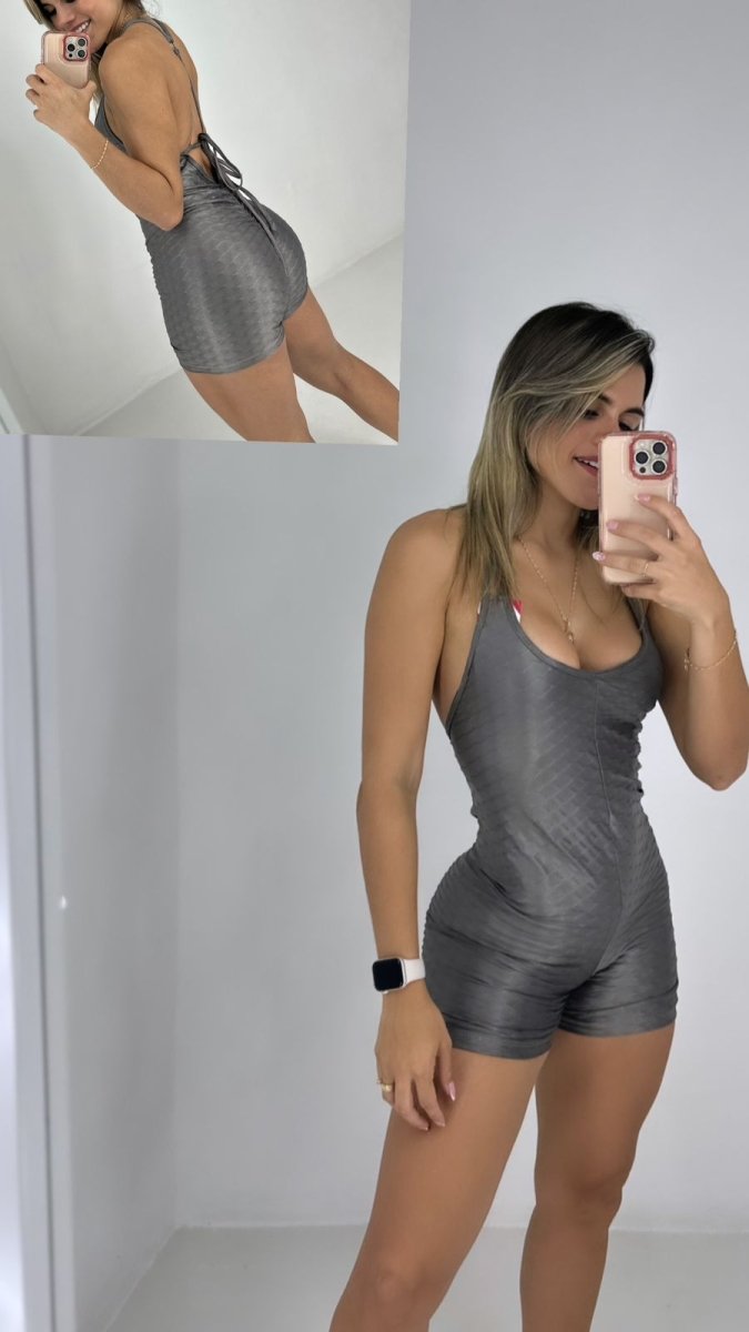 enterizos cortos texturizados push up - Fitzone_ctg