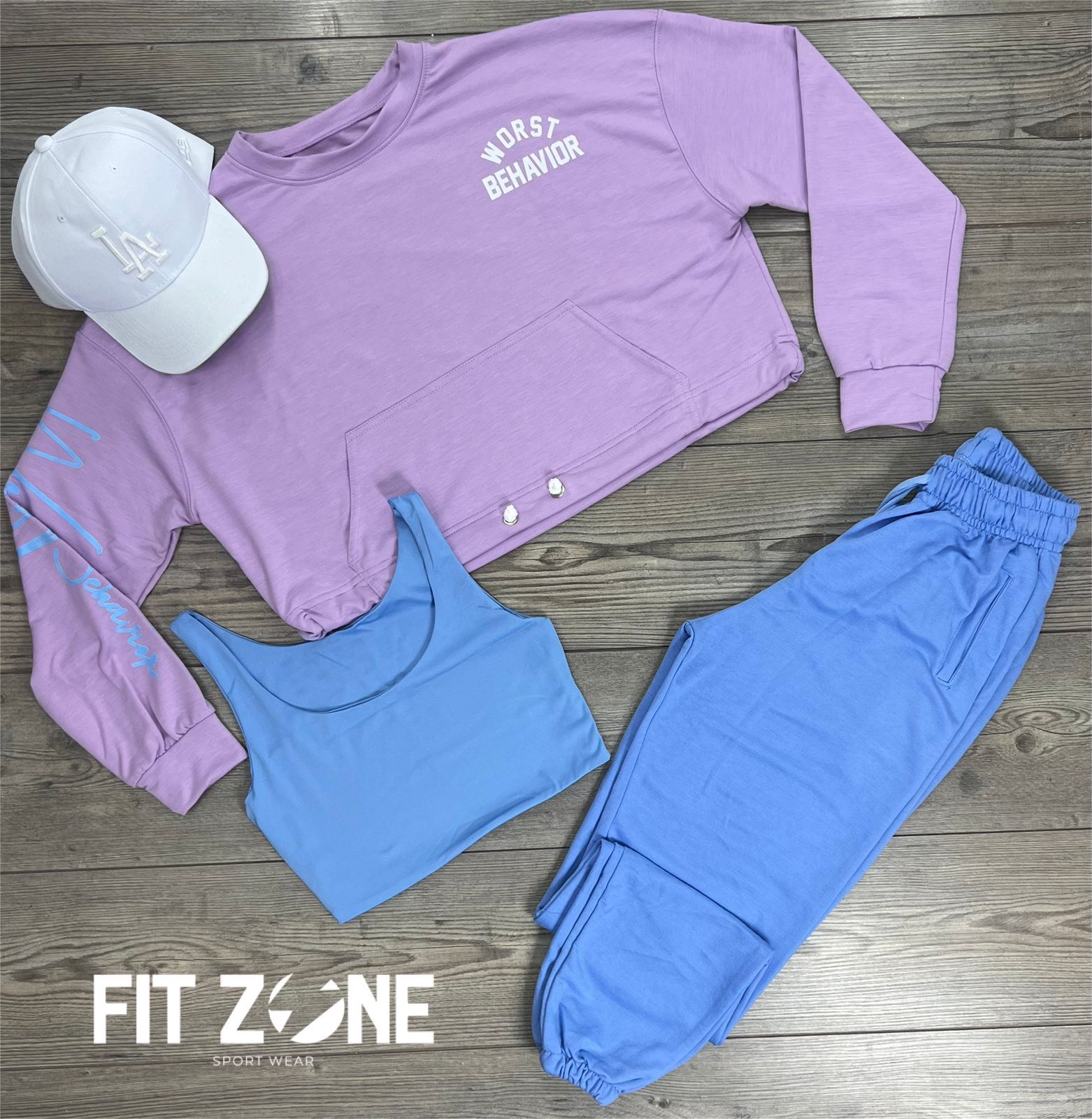 TOTAL LOOK CROP+JOGGER+BUZO CORDÓN