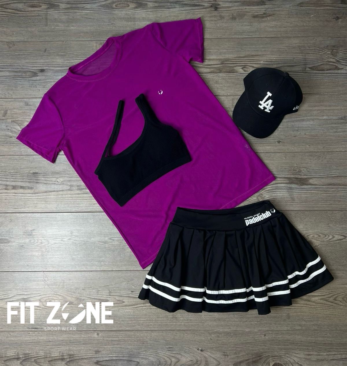 TOTAL LOOK TOP ENTRENO+MALLA+FALDA